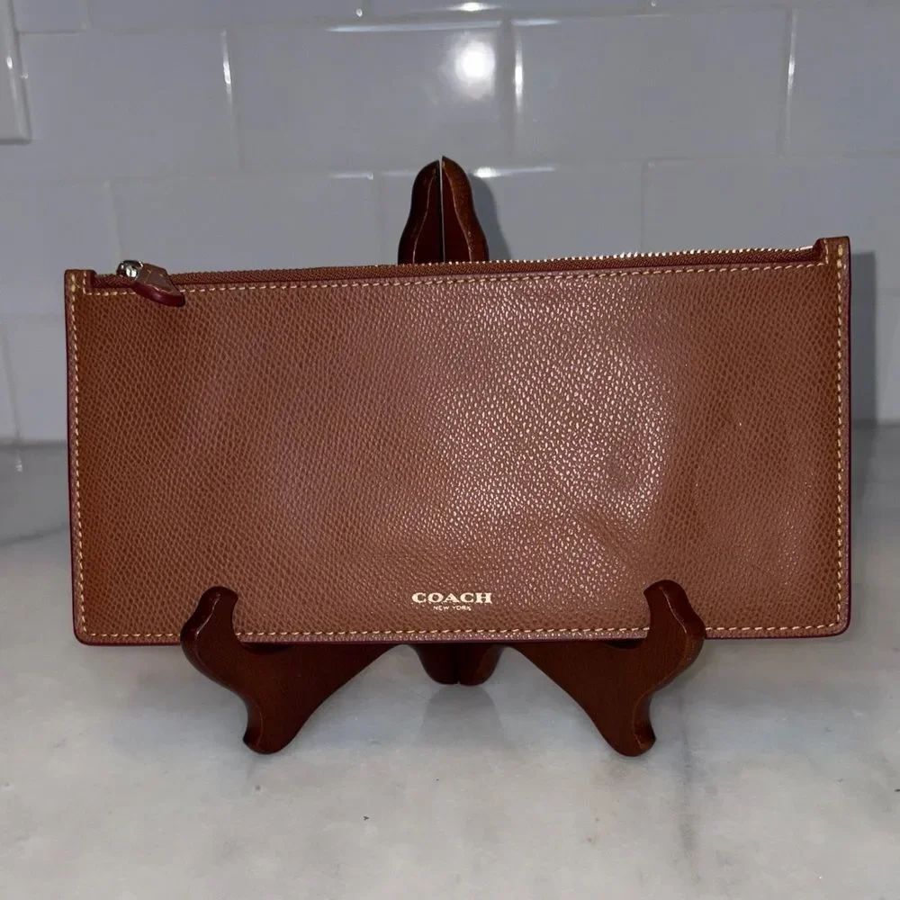 Coach Wristlet Bag Purse Saffiano Leather XL Pouch Clutch Wallet